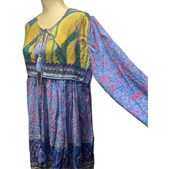 R. Vivimos Womens Multicolor Bohemian Midi Dress Size Medium - Picture 3 of 5